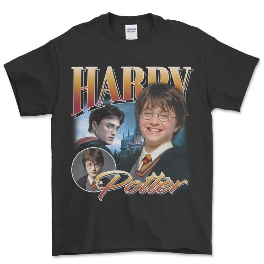 HARRY POTTER Vintage Shirt, Homage Tshirt, Fan Tees, Retro 90s T-shirt Fan Art